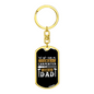 A Carpenter Dad Swivel Keychain Woodworker Dog Tag Stainless Steel or 18k Gold-Express Your Love Gifts