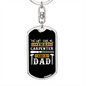 A Carpenter Dad Swivel Keychain Woodworker Dog Tag Stainless Steel or 18k Gold-Express Your Love Gifts