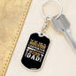 A Carpenter Dad Swivel Keychain Woodworker Dog Tag Stainless Steel or 18k Gold-Express Your Love Gifts