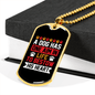 A Dog Has a Life Necklace Stainless Steel or 18k Gold Dog Tag 24" Chain-Express Your Love Gifts