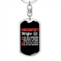 A Firefighter'S Wife Keychain Stainless Steel or 18k Gold Dog Tag Keyring-Express Your Love Gifts