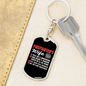 A Firefighter'S Wife Keychain Stainless Steel or 18k Gold Dog Tag Keyring-Express Your Love Gifts
