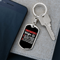 A Firefighter'S Wife Keychain Stainless Steel or 18k Gold Dog Tag Keyring-Express Your Love Gifts