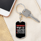 A Firefighter'S Wife Keychain Stainless Steel or 18k Gold Dog Tag Keyring-Express Your Love Gifts