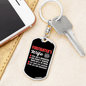 A Firefighter'S Wife Keychain Stainless Steel or 18k Gold Dog Tag Keyring-Express Your Love Gifts