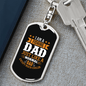 A Fishing Dad Keychain Stainless Steel or 18k Gold Dog Tag Keyring-Express Your Love Gifts