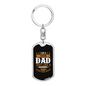 A Fishing Dad Keychain Stainless Steel or 18k Gold Dog Tag Keyring-Express Your Love Gifts
