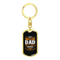 A Fishing Dad Keychain Stainless Steel or 18k Gold Dog Tag Keyring-Express Your Love Gifts