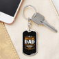 A Fishing Dad Keychain Stainless Steel or 18k Gold Dog Tag Keyring-Express Your Love Gifts