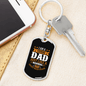 A Fishing Dad Keychain Stainless Steel or 18k Gold Dog Tag Keyring-Express Your Love Gifts