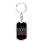 A Freaking Awesome Electrician Swivel Keychain Dog Tag Stainless Steel or 18k Gold-Express Your Love Gifts