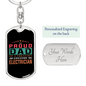 A Freaking Awesome Electrician Swivel Keychain Dog Tag Stainless Steel or 18k Gold-Express Your Love Gifts