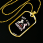 A Girl and Horses Horse Necklace Stainless Steel or 18k Gold Dog Tag 24" Chain-Express Your Love Gifts