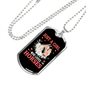 A Girl Loves Horses Horse Necklace Stainless Steel or 18k Gold Dog Tag 24" Chain-Express Your Love Gifts