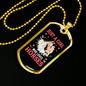 A Girl Loves Horses Horse Necklace Stainless Steel or 18k Gold Dog Tag 24" Chain-Express Your Love Gifts