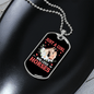 A Girl Loves Horses Horse Necklace Stainless Steel or 18k Gold Dog Tag 24" Chain-Express Your Love Gifts