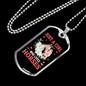 A Girl Loves Horses Horse Necklace Stainless Steel or 18k Gold Dog Tag 24" Chain-Express Your Love Gifts