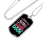 A Girl Who Love Dogs Necklace Stainless Steel or 18k Gold Dog Tag 24" Chain-Express Your Love Gifts