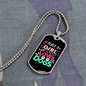 A Girl Who Love Dogs Necklace Stainless Steel or 18k Gold Dog Tag 24" Chain-Express Your Love Gifts
