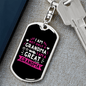 A Great Grandma Mom Keychain Stainless Steel or 18k Gold Dog Tag Keyring-Express Your Love Gifts
