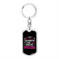 A Great Grandma Mom Keychain Stainless Steel or 18k Gold Dog Tag Keyring-Express Your Love Gifts