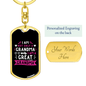 A Great Grandma Mom Keychain Stainless Steel or 18k Gold Dog Tag Keyring-Express Your Love Gifts
