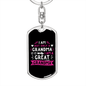 A Great Grandma Mom Keychain Stainless Steel or 18k Gold Dog Tag Keyring-Express Your Love Gifts