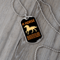 A Horse Gallops With His Character Horse Necklace Stainless Steel or 18k Gold Dog Tag 24" Chain-Express Your Love Gifts