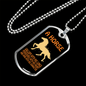 A Horse Gallops With His Character Horse Necklace Stainless Steel or 18k Gold Dog Tag 24" Chain-Express Your Love Gifts