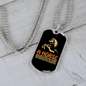 A Horse Gallops With His Lungs Horse Necklace Stainless Steel or 18k Gold Dog Tag 24" Chain-Express Your Love Gifts