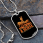 A Horse Inside a Man Horse Necklace Stainless Steel or 18k Gold Dog Tag 24" Chain-Express Your Love Gifts
