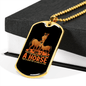 A Horse Inside a Man Horse Necklace Stainless Steel or 18k Gold Dog Tag 24" Chain-Express Your Love Gifts