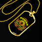 A House Without a Dog Necklace Stainless Steel or 18k Gold Dog Tag 24" Chain-Express Your Love Gifts
