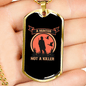 A Hunter Not A Killer Hunting Necklace Stainless Steel or 18k Gold Dog Tag 24"-Express Your Love Gifts