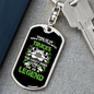 A Legend Swivel Trucker Keychain Dog Tag Stainless Steel or 18k Gold-Express Your Love Gifts