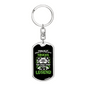 A Legend Swivel Trucker Keychain Dog Tag Stainless Steel or 18k Gold-Express Your Love Gifts
