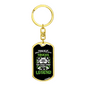 A Legend Swivel Trucker Keychain Dog Tag Stainless Steel or 18k Gold-Express Your Love Gifts