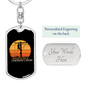 A Lineman'S Mom Swivel Keychain Dog Tag Stainless Steel or 18k Gold-Express Your Love Gifts
