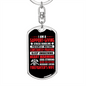 A Loving Firefighter'S Wife Keychain Stainless Steel or 18k Gold Dog Tag Keyring-Express Your Love Gifts