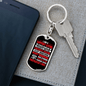 A Loving Firefighter'S Wife Keychain Stainless Steel or 18k Gold Dog Tag Keyring-Express Your Love Gifts