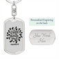 A Loyal Friend Proverbs 17:17 Keychain Stainless Steel or 18k Gold Dog Tag Keyring-Express Your Love Gifts
