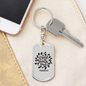 A Loyal Friend Proverbs 17:17 Keychain Stainless Steel or 18k Gold Dog Tag Keyring-Express Your Love Gifts
