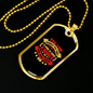 A Man is Good if He Has a Dog Necklace Stainless Steel or 18k Gold Dog Tag 24" Chain-Express Your Love Gifts
