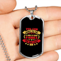 A Man is Good if He Has a Dog Necklace Stainless Steel or 18k Gold Dog Tag 24" Chain-Express Your Love Gifts