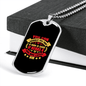 A Man is Good if He Has a Dog Necklace Stainless Steel or 18k Gold Dog Tag 24" Chain-Express Your Love Gifts