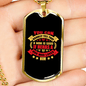 A Man is Good if He Has a Dog Necklace Stainless Steel or 18k Gold Dog Tag 24" Chain-Express Your Love Gifts