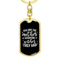 A Mother Everyone Wishes Mom Keychain Stainless Steel or 18k Gold Dog Tag Keyring-Express Your Love Gifts