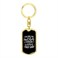 A Mother Everyone Wishes Mom Keychain Stainless Steel or 18k Gold Dog Tag Keyring-Express Your Love Gifts