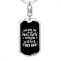 A Mother Everyone Wishes Mom Keychain Stainless Steel or 18k Gold Dog Tag Keyring-Express Your Love Gifts
