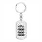 A Mother is First Friend Mom Keychain Stainless Steel or 18k Gold Dog Tag Keyring-Express Your Love Gifts